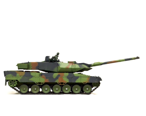 Rc Tank Německý Leopard 2a6 Heng Long 1:16 S Kouřem A Zvukem A Kovovou Převodovkou -2,4ghz