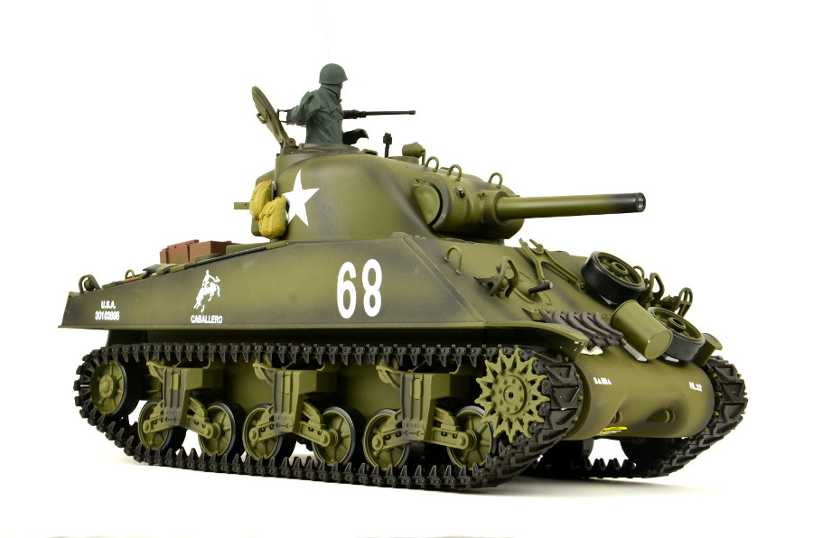 Rc Tank Us M4a3 Sherman Heng Long 1:16 S Kouřem A Zvukem + 2,4ghz Pro Model