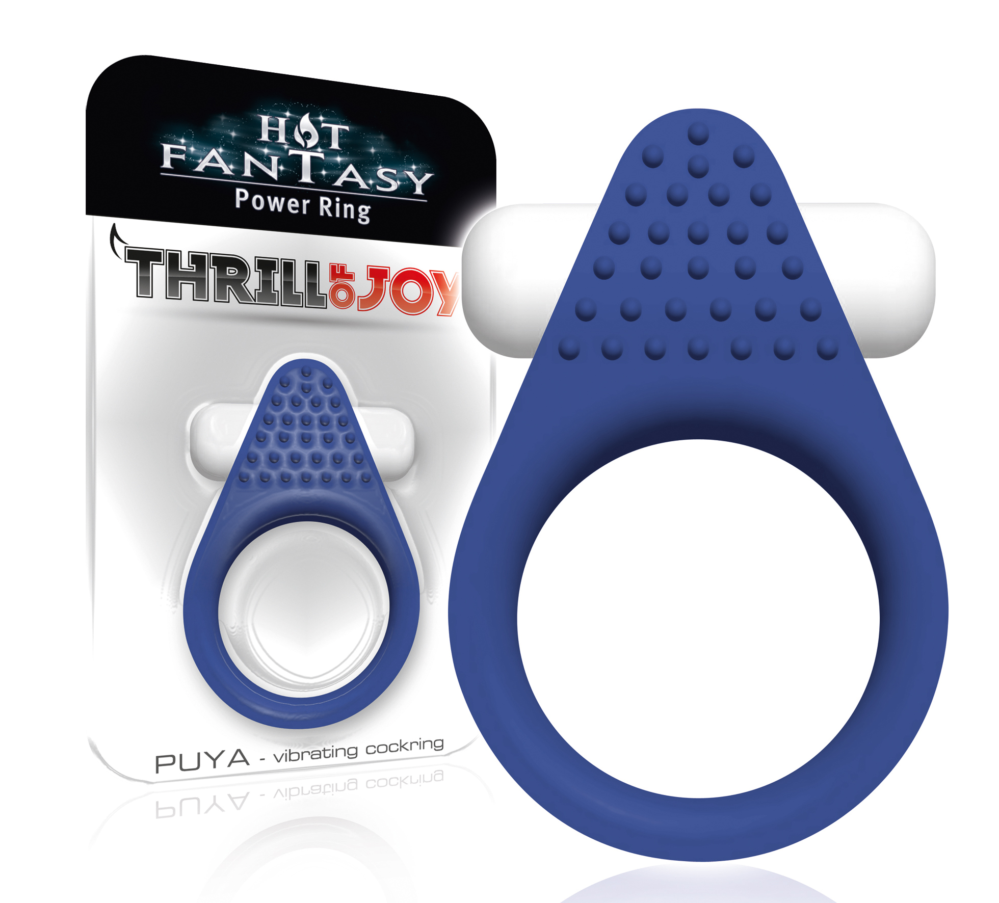 Hot Fantasy Thrill Of Joy Puya Vibro Ring Modrý