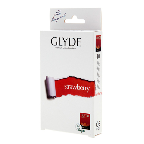 Kondomy : Glyde Ultra Strawberry - 10 Kondomů