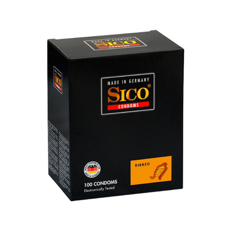 Sico Ribbed - 100 Kondomů