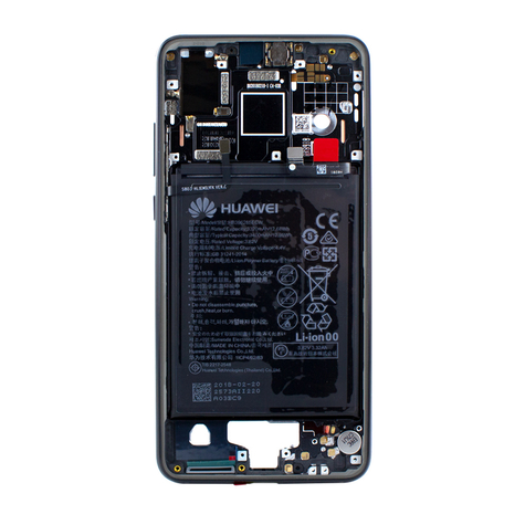 Huawei P20 - Náhradní Díl - Středový Rámeček S Baterií - Černý