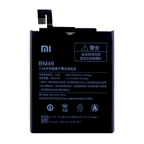 Xiaomi - Lithium-Iontová Baterie - Bm46 - Redmi Note 3 - 4050mah