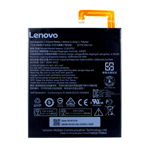 Lenovo - Li-Polymerová Baterie - L13d1p32 - Ideapad A8-50 - 4200mah