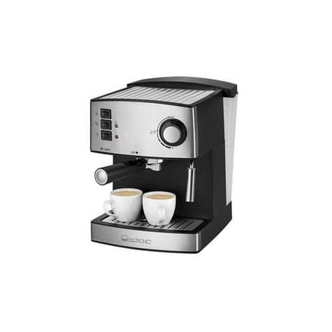 Automatické Espresso Clatronic Es 3643 (Černo-Stříbrné)