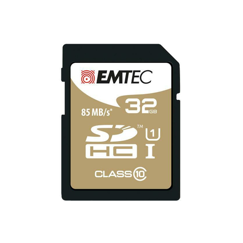 Sdhc 32gb Emtec Cl10 Gold+ Uhs-I 85mb/S Blister