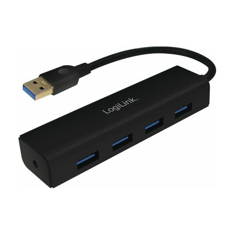 Logilink USB 3.0 HUB 4 porty, napájený ze sběrnice, černý