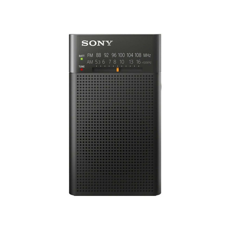 Příruční Kapesní Rádio Sony Icf-P26 S Předním Reproduktorem, Černé