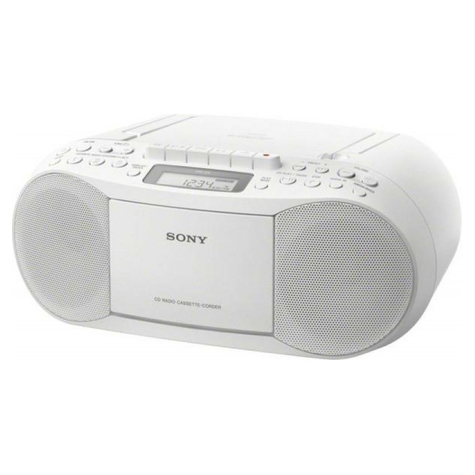 Radiomagnetofon Sony Cfd-S70w Cd/Kaseta, Bílý