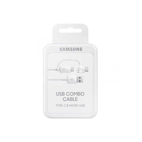 Samsung 2-In-1 Data Cable , Microusb To Usb Type A, Incl. Usb-C Adapter 1.5m Long