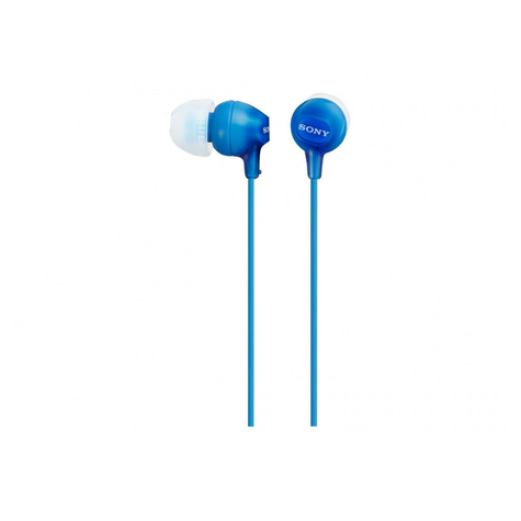 Sluchátka Do Uší Sony Mdr-Ex15lpli - Modrá