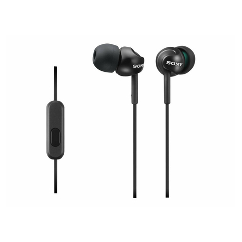 Sluchátka Do Uší Sony Mdr-Ex110apb S Funkcí Náhlavní Soupravy - Černá