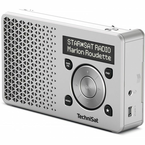 Technisat Digitradio 1, Stříbrný Fm/Dab+ S Baterií+Napájecí Jednotkou