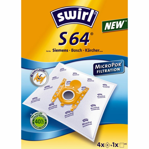 Sáčky Do Vysavače Swirl S 64 Micropor (Balení Po 4 Kusech)
