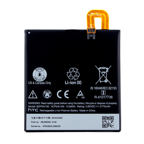 Htc - Lithium-Iontová Baterie - B2pw4100 - Google Pixel , Nexus S1 - 2770mah