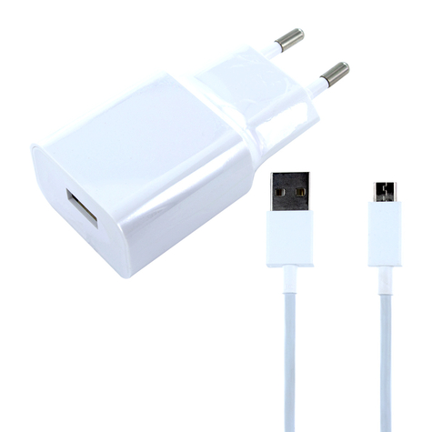Original Xiaomi Mdy08eo Usb Charger + Charging Cable Usb To Micro Usb White