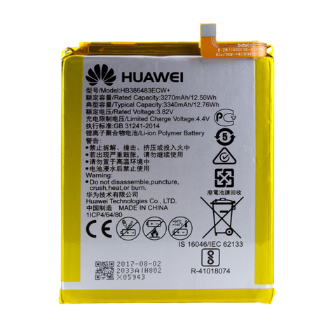Huawei - Hb386483ecw - Lithium-Iontová Baterie - Honor 6x, G9 Plus, Nova Plus - 3340mah