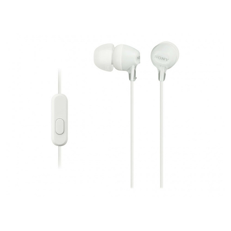 Sluchátka Do Uší Sony Mdr-Ex15apw, Bílá