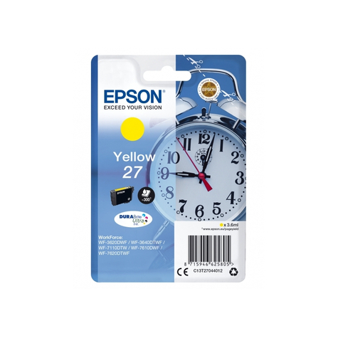 Inkoustový Budík Epson Žlutý C13t27044012 | Epson - C13t27044012