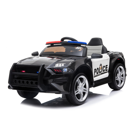 Dětské Elektrické Auto Policejní Design 07 12v4,5ah Baterie, 2 Motory 2,4ghz Dálkové Ovládání, Mp3