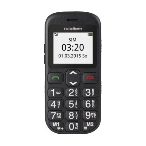 Swisstone Bbm 320c - Tyčový Telefon - Single Sim - 4,5 Cm (1,77 Palce) - Bluetooth - 600 Mah - Černá