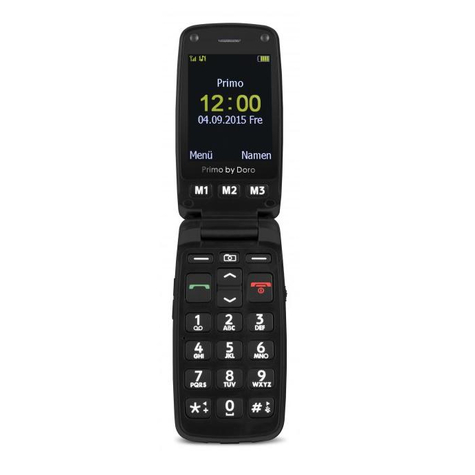 Doro Primo 406 - Flipové Pouzdro - 6,1 Cm (2,4") - 0,3 Mp - Bluetooth - 1050 Mah - Černá - Stříbrná