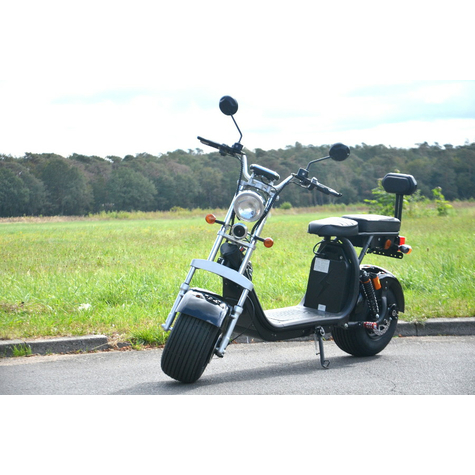 Coco Bike Fat E-Koloběžka S Rychlostí Až 40 Km/H - Dojezd 35 Km, 60v | 1500w | 12ah Baterie, Brzdy A Světla-Černá +Eec