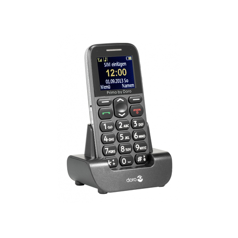 Doro Primo 215 - Bar - Single Sim - 4,32 Cm (1,7 Palce) - Bluetooth - 1000 Mah - Šedá