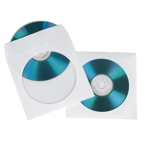 Papírové Obaly Na Cd Hama - Bílé - 100 Ks/Balení - 1 Disk - Bílé - Papír