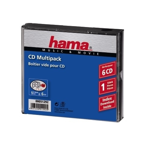 Hama Cd Multipack 6 - 6 Disků - Transparentní