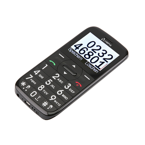 Olympia Happy Ii - Tyčový Telefon - Dual Sim - 5,59 Cm (2,2 Palce) - Bluetooth - 600 Mah - Černá - Modrá - Zlatá - Červená