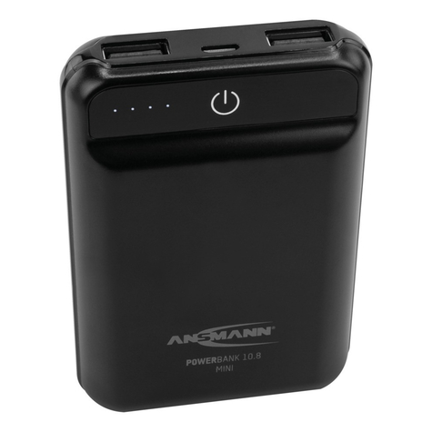 Ansmann 10.8 Mini - Černá - Mobilní Telefon/Smartphone - Tablet - Obdélník - Lithium-Polymer (Lipo) - 10000 Mah - Usb