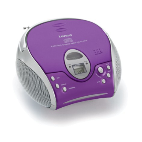Stl Lenco Scd-24 - Fm - External - Cd Audio - Portable Cd Player - Purple - Silver - 1 Deck(S)