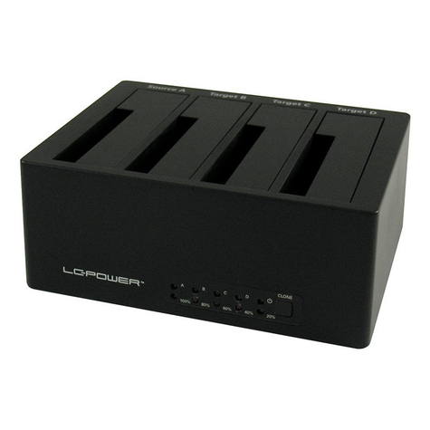 Lc Power Lc-Dock-U3-4b - Pevný Disk - Ssd - Sata - 2,5,3,5 Palce - Usb 3.0 Type-A - 5 Gbit/S - Černý