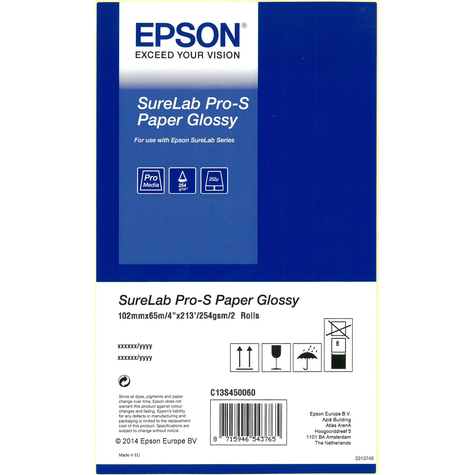 Epson Surelab Pro-S Paper Glossy Bp 4x65 2 Role