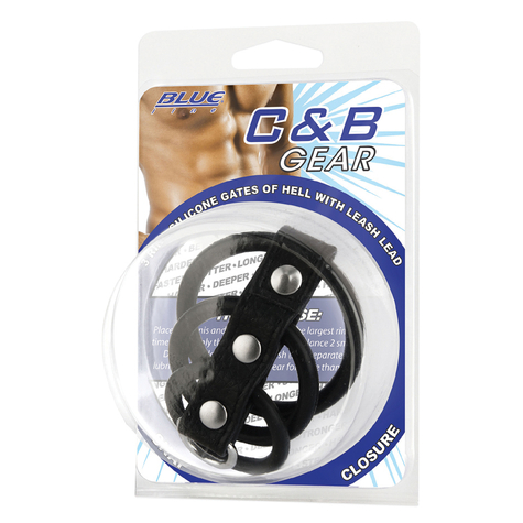Blue Line C&B Gear 3 Kroužkové Silikonové Brány Pekla S Vodítkem