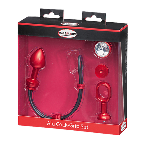 Malesation Alu-Cock-Grip Set Small, Red