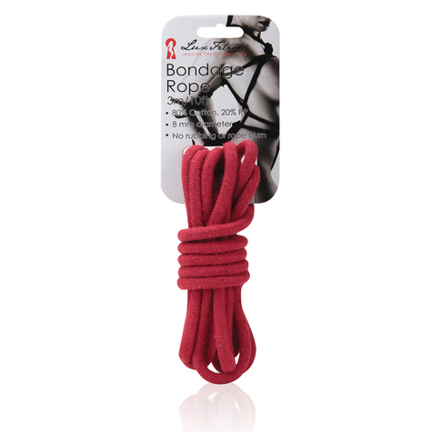 Lux Fetish Bondage Rope Červená 3m