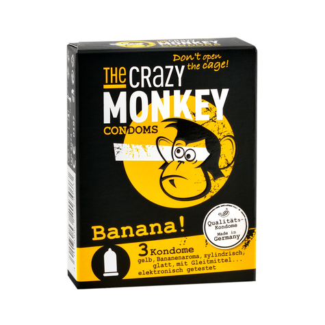 Crazy Monkey Kondomy Banán 3 Ks.
