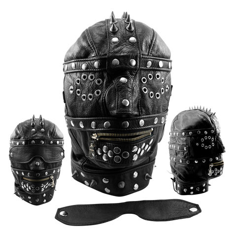 Xx-Dreamstoys Leather Mask Heavy Black