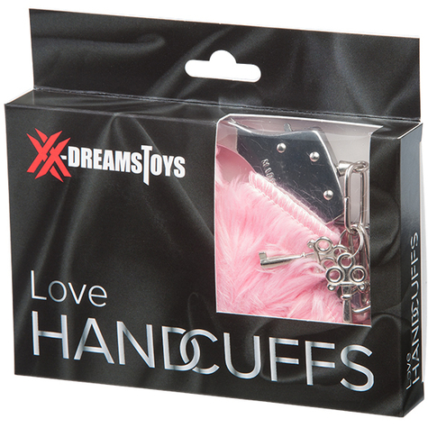 Xx-Dreamstoys Love Handcuffs W. Plyšová Růžová