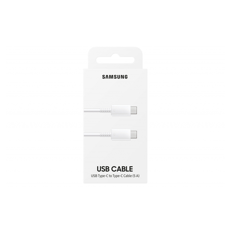 Samsung Usb Type-C To Usb Type-C Cable, 1 M, 100w, White