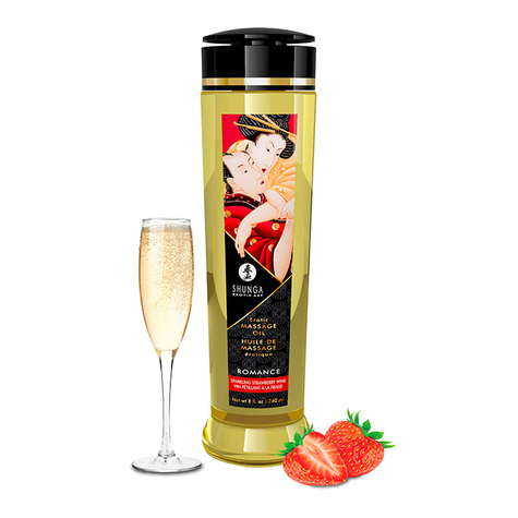 Shunga Massage Oil Romance (Sparkling Strawberry Wine) 240ml