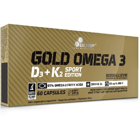 Olimp Gold Omega 3 D3 + K2 Sports Edition, 60 Kapslí