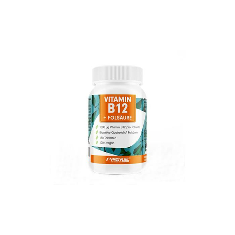 Profuel Vitamin B12 + Folsre, Dávka 180 Tablet