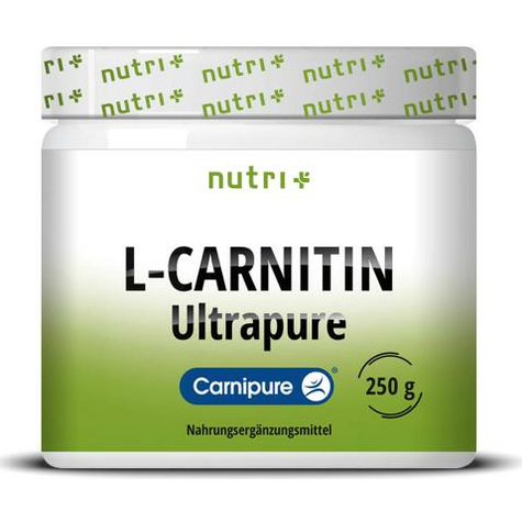 Nutri+ L-Karnitin Ultrapure (Carnipure) Prášek, 250 G Dávka, Neutrální