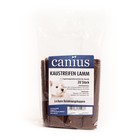 Canius Snacks, Canius Žvýkací Proužky Jehněčí 20 Ks