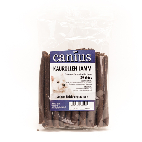 Canius Snacks, Canius Žvýkací Rolky Jehněčí 20 Ks