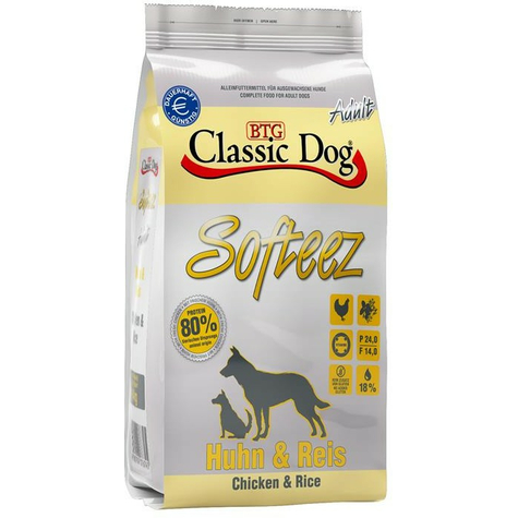 Classic Dog,Cla.Dog Softeez Kuře+Rýže 4kg