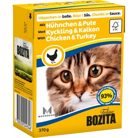 Bozita,Bz Cat Chicken Turkey Sauce370gt
